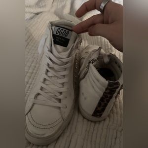 Golden Goose size 39 “9” white with hot pink bottoms